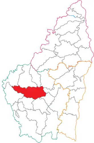 Kanton na mapě departementu Ardèche