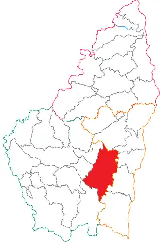 Kanton na mapě departementu Ardèche