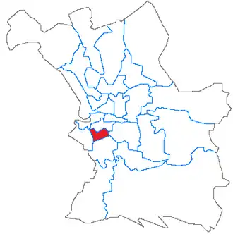 Kanton Marseille-Vauban na mapě města Marseille