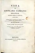 Cardano, De propria vita, 1821