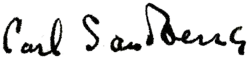 Carl Sandburg – podpis