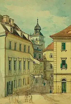 Z Teplic (kresba tužkou, 30.-40. léta 19. stol.)