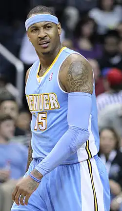 Anthony během svého působení v týmu Denver Nuggets, 27. května 2009.