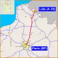 Carte Autoroute A1