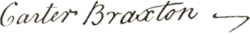 Carter Braxton, podpis