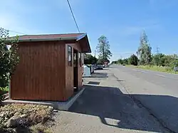 Centrum Nové Brtnice s autobusovou zastávkou