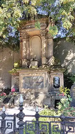 Josef Hrabě, rodinná hrobka v Kladně