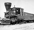 Lokomotiva Goliah, Central Pacific #27, 0-6-0 tank locomotive, Wadsworth, Big Bend of Truckee River, 1865-1869