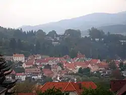 Pohled na část předměstí z Křížového vrchu