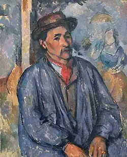 Paul Cézanne, Muž v modré haleně, 1896-1897