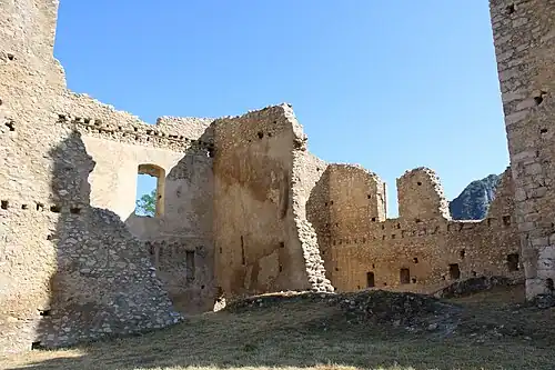 pohled na interiér hradu