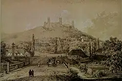 Zámek Chęciny, litografie