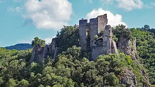 pohledy na ruiny hradu Dufourt