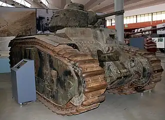 Tank PzKpfw B-2 v Tankovém muzeu v Bovingtonu