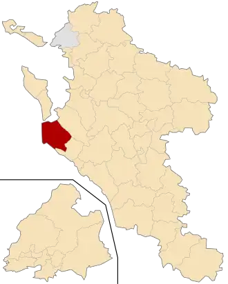 Kanton La Tremblade na mapě departementu Charente-Maritime