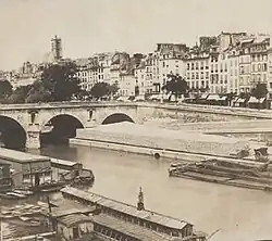 Vu de L’etage du 21 Quai Bourbon, ca. 1850