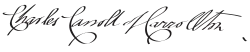 Charles Carroll, podpis