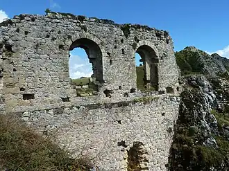 pohled na hrad Roquefixade