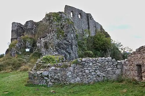 pohled na hrad Roquefixade