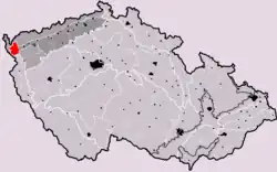 Chebská pánev na mapě Česka