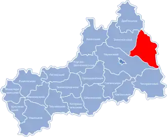 Poloha rajónu v Čerkaské oblasti