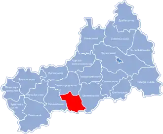 Poloha rajónu v Čerkaské oblasti