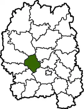 Poloha rajónu v Žytomyrské oblasti