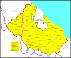 Arcidiecéze Chieti-Vasto na mapě