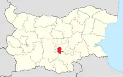 Obština na mapě Bulharska