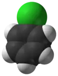 3D model molekuly chlorbenzenu