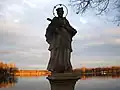 Socha sv. Jana Nepomuckého na hrázi