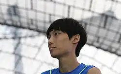 Čchon Čong-won na SP 2015 v boulderingu v Mnichově