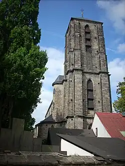 Věž kostela Narození Panny Marie v Turnově