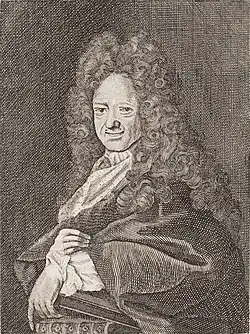 Christian Weise – portrét od Joachima Fellera (?) z knihy Epistolae selectiores (Budyšín, 1716).