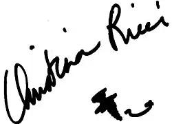 Christina Ricci – podpis