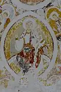 Freska Ježíše Krista v rotundě sv. Michala