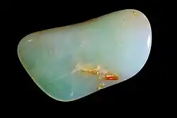 tamblovaný chryzopras (35×20 mm)