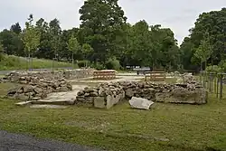 Obnovené základy zničeného kostela sv. Prokopa