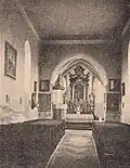 Interiér kostela v roce 1913