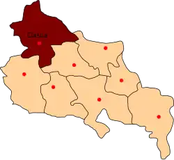 Gmina Ciasna na mapě