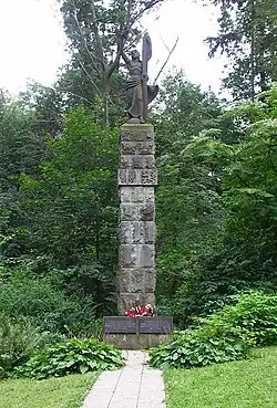 Památník v místě katastrofy Žwirky a Wigury