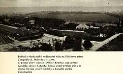 Karel Maloch: Pohled na Vinohrady z Vinohradské vodárny 1898, Cikánka vpravo)