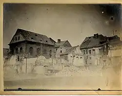 Cikánova synagoga a její bezprostřední okolí při asanaci pražského ghetta (poč. 20. stol.?)