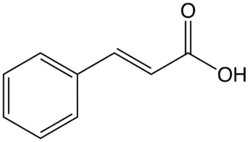 Strukturní vzorec kyseliny skořicové