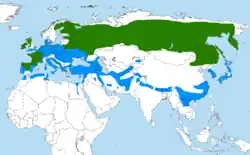 Areál rozšíření motáka pilicha