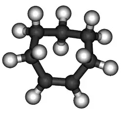Model molekuly cis-cykloheptenu