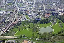 Letecký pohled na Szécsény