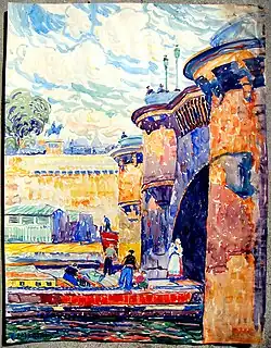 Canal scene, asi 1913, akvarel