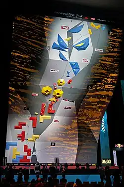 finálová cesta žen v lezení na obtížnost na MS 2018