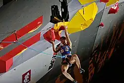 Mei Kotake ve finále MS 2018 v lezení na obtížnost v Innsbrucku